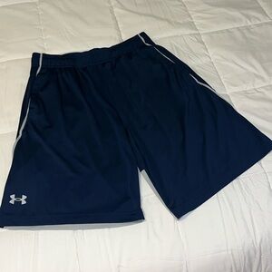 Under Armour men’s navy blue athletic shorts size large